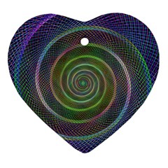 Spiral Fractal Digital Modern Ornament (Heart)