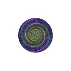 Spiral Fractal Digital Modern Golf Ball Marker