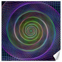 Spiral Fractal Digital Modern Canvas 12  x 12  