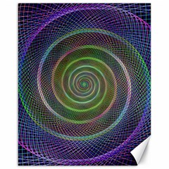 Spiral Fractal Digital Modern Canvas 16  x 20  