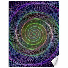 Spiral Fractal Digital Modern Canvas 18  x 24  