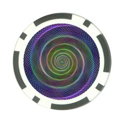 Spiral Fractal Digital Modern Poker Chip Card Guard