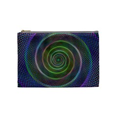 Spiral Fractal Digital Modern Cosmetic Bag (Medium) 