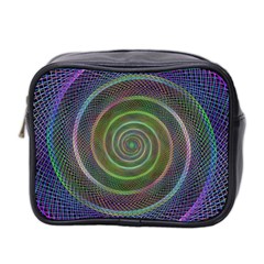 Spiral Fractal Digital Modern Mini Toiletries Bag 2-Side