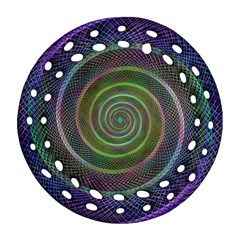 Spiral Fractal Digital Modern Ornament (Round Filigree)