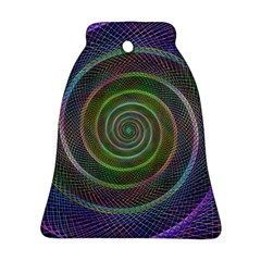 Spiral Fractal Digital Modern Bell Ornament (Two Sides)