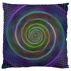 Spiral Fractal Digital Modern Large Cushion Case (Two Sides)