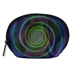 Spiral Fractal Digital Modern Accessory Pouches (Medium) 