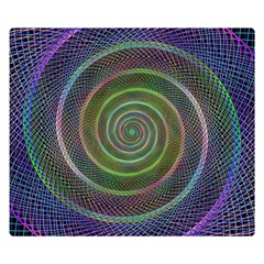 Spiral Fractal Digital Modern Double Sided Flano Blanket (Small) 