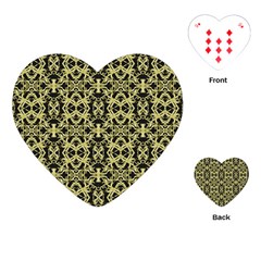 Golden Ornate Intricate Pattern Playing Cards (heart)  by dflcprints