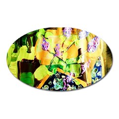 Lilac On A Counter Top 1 Oval Magnet by bestdesignintheworld