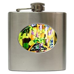 Lilac On A Counter Top 1 Hip Flask (6 Oz) by bestdesignintheworld