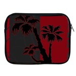 Red And Grey Silhouette Palm Tree Apple iPad Zipper Case Front