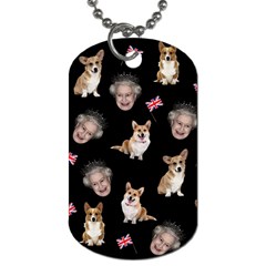 Queen Elizabeth s Corgis Pattern Dog Tag (one Side) by Valentinaart