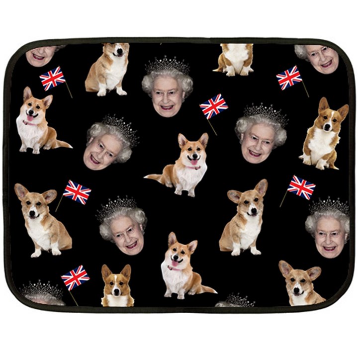 Queen Elizabeth s corgis pattern Double Sided Fleece Blanket (Mini) 