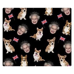 Queen Elizabeth s Corgis Pattern Double Sided Flano Blanket (small) 