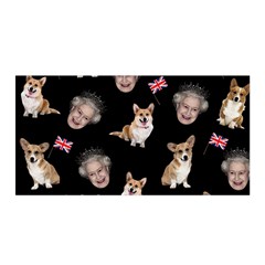 Queen Elizabeth s Corgis Pattern Satin Wrap by Valentinaart