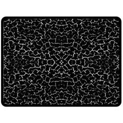 Cracked Dark Texture Pattern Fleece Blanket (large)  by dflcprints