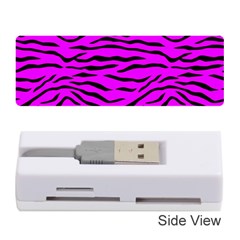 Hot Neon Pink And Black Tiger Stripes Memory Card Reader (stick)  by PodArtist