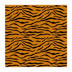 Orange And Black Tiger Stripes Medium Glasses Cloth by PodArtist