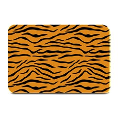 Orange And Black Tiger Stripes Plate Mats by PodArtist