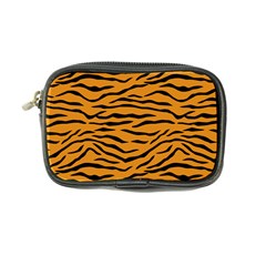 Orange And Black Tiger Stripes Coin Purse by PodArtist