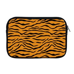 Orange And Black Tiger Stripes Apple Macbook Pro 17  Zipper Case by PodArtist