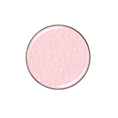 Elios Shirt Faces In White Outlines On Pale Pink Cmbyn Hat Clip Ball Marker (4 Pack) by PodArtist