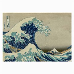 The Classic Japanese Great Wave Off Kanagawa By Hokusai Large Glasses Cloth (2-side) by PodArtist