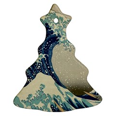 The Classic Japanese Great Wave Off Kanagawa By Hokusai Christmas Tree Ornament (two Sides) by PodArtist