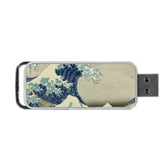 The Classic Japanese Great Wave Off Kanagawa By Hokusai Portable Usb Flash (one Side) by PodArtist