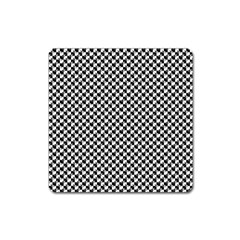 Black And White Checkerboard Weimaraner Square Magnet by PodArtist