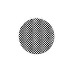 Black And White Checkerboard Weimaraner Golf Ball Marker by PodArtist