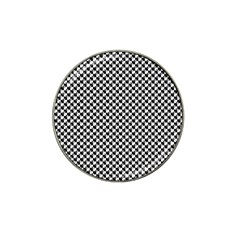 Black And White Checkerboard Weimaraner Hat Clip Ball Marker (10 Pack) by PodArtist