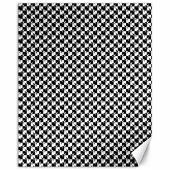 Black And White Checkerboard Weimaraner Canvas 16  X 20   by PodArtist