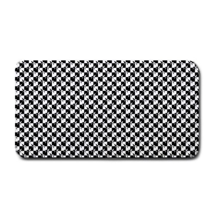 Black and White Checkerboard Weimaraner Medium Bar Mats