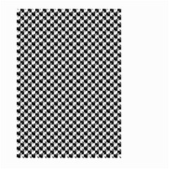 Black And White Checkerboard Weimaraner Large Garden Flag (two Sides) by PodArtist