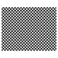 Black And White Checkerboard Weimaraner Double Sided Flano Blanket (medium)  by PodArtist