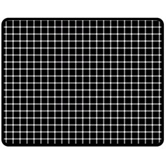 Black And White Optical Illusion Dots And Lines Fleece Blanket (medium)  by PodArtist