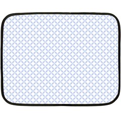 Alice Blue Quatrefoil In An English Country Garden Double Sided Fleece Blanket (mini)  by PodArtist