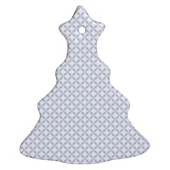 Alice Blue Quatrefoil In An English Country Garden Christmas Tree Ornament (two Sides) by PodArtist