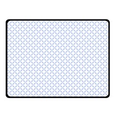 Alice Blue Quatrefoil In An English Country Garden Double Sided Fleece Blanket (small)  by PodArtist