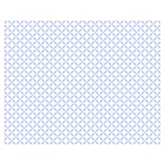 Alice Blue Quatrefoil In An English Country Garden Double Sided Flano Blanket (medium)  by PodArtist