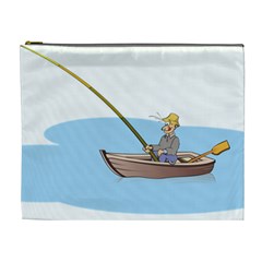 Fishing Fish Fisherman Boat Mare Cosmetic Bag (xl) by Sapixe