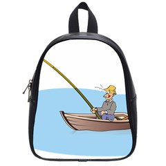 Fishing Fish Fisherman Boat Mare School Bag (small)