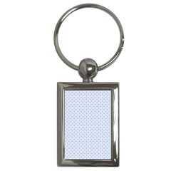 Alice Blue Quatrefoil In An English Country Garden Key Chains (rectangle)  by PodArtist