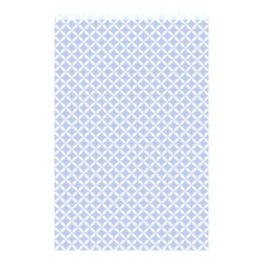 Alice Blue Quatrefoil In An English Country Garden Shower Curtain 48  X 72  (small)  by PodArtist