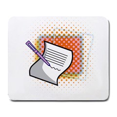 Letter Paper Note Design White Large Mousepads by Sapixe