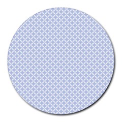 Alice Blue Hearts In An English Country Garden Round Mousepads by PodArtist