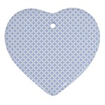 Alice Blue Hearts in an English Country Garden Heart Ornament (Two Sides) Back